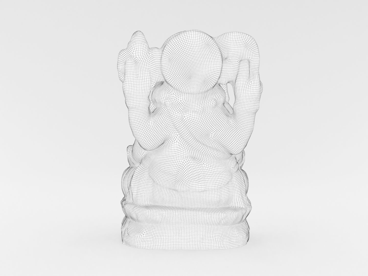 Ganesh Elephant Statue 3D model_16