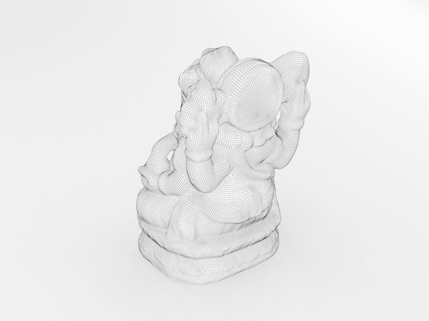 Ganesh Elephant Statue 3D model_13