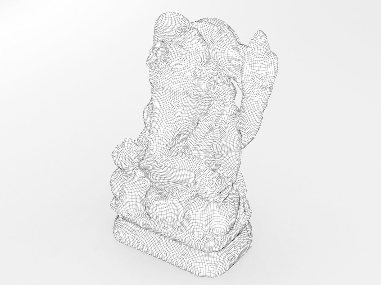 Ganesh Elephant Statue 3D model_9