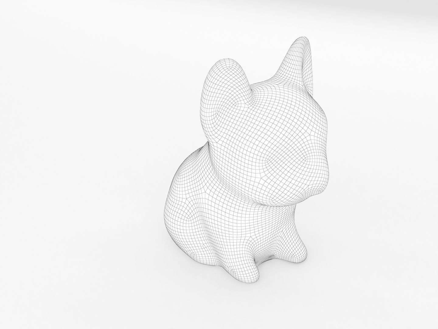 French Bulldog statue 3D model_11