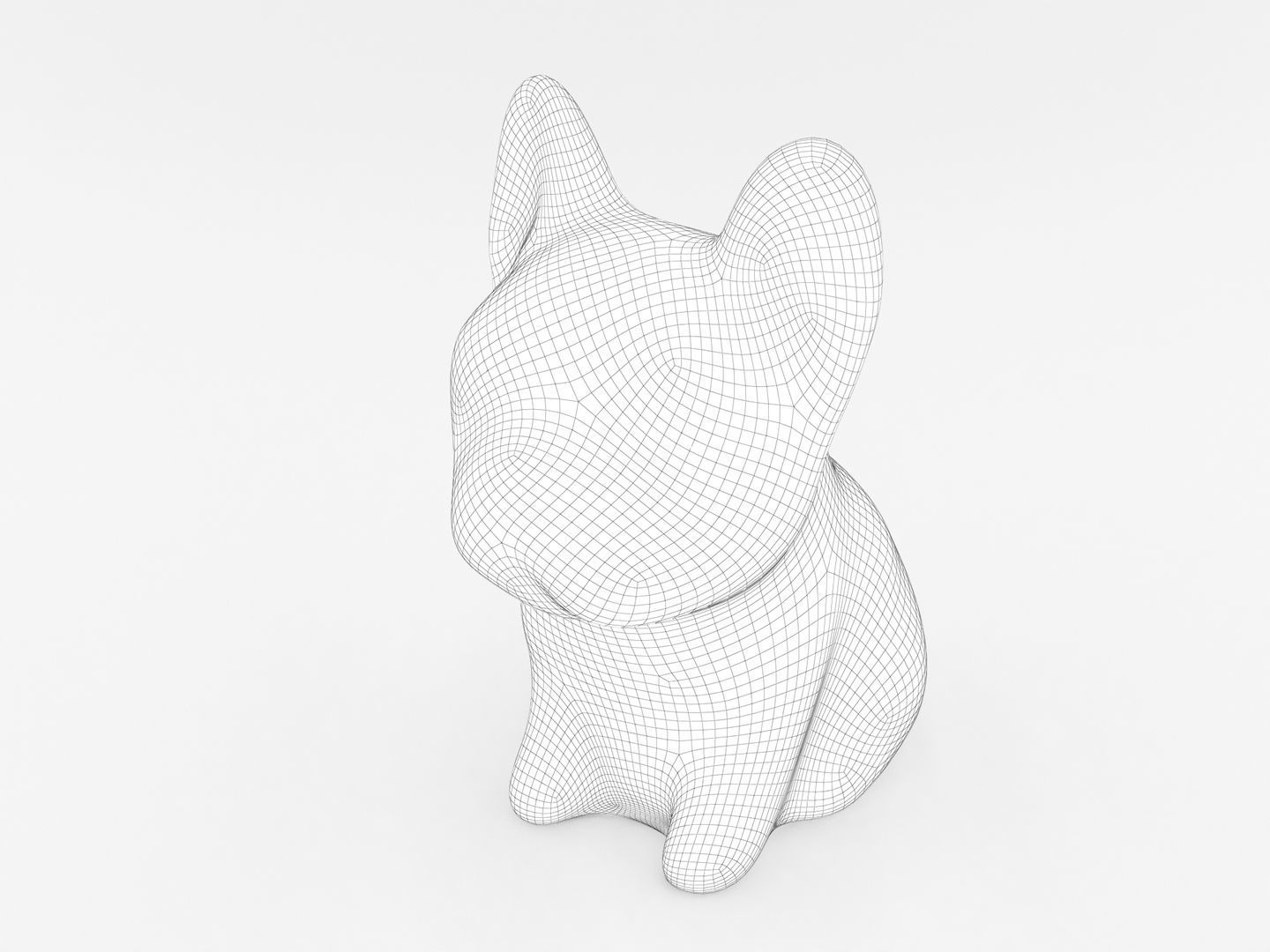French Bulldog statue 3D model_10