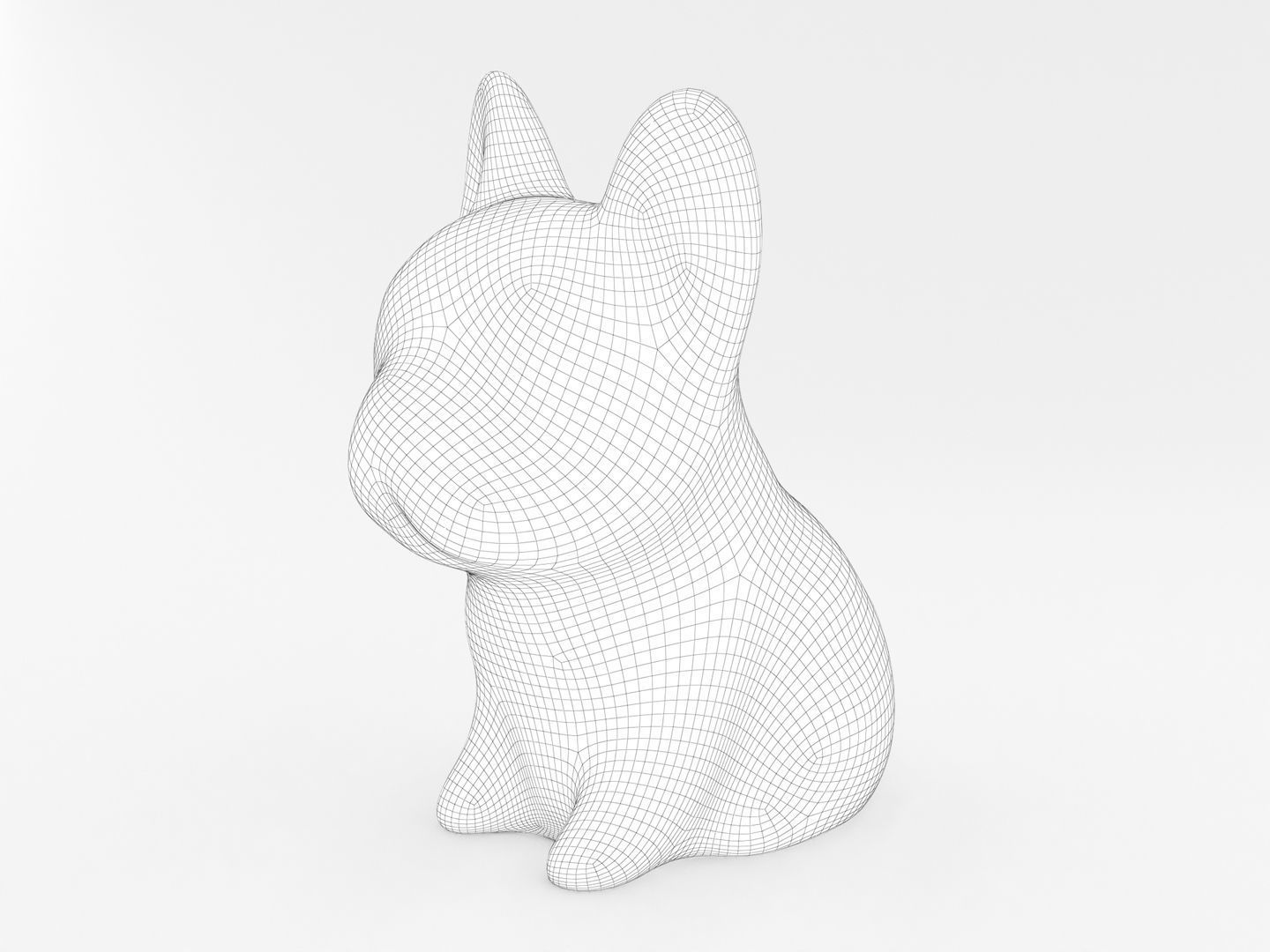 French Bulldog statue 3D model_9