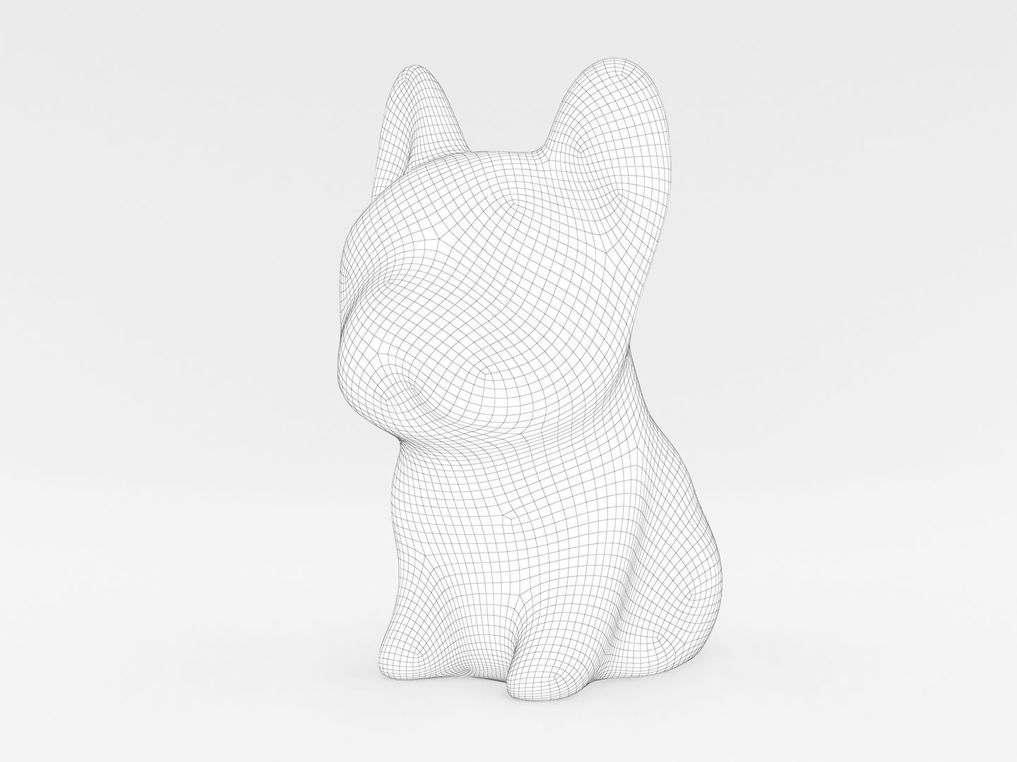 French Bulldog statue 3D model_15