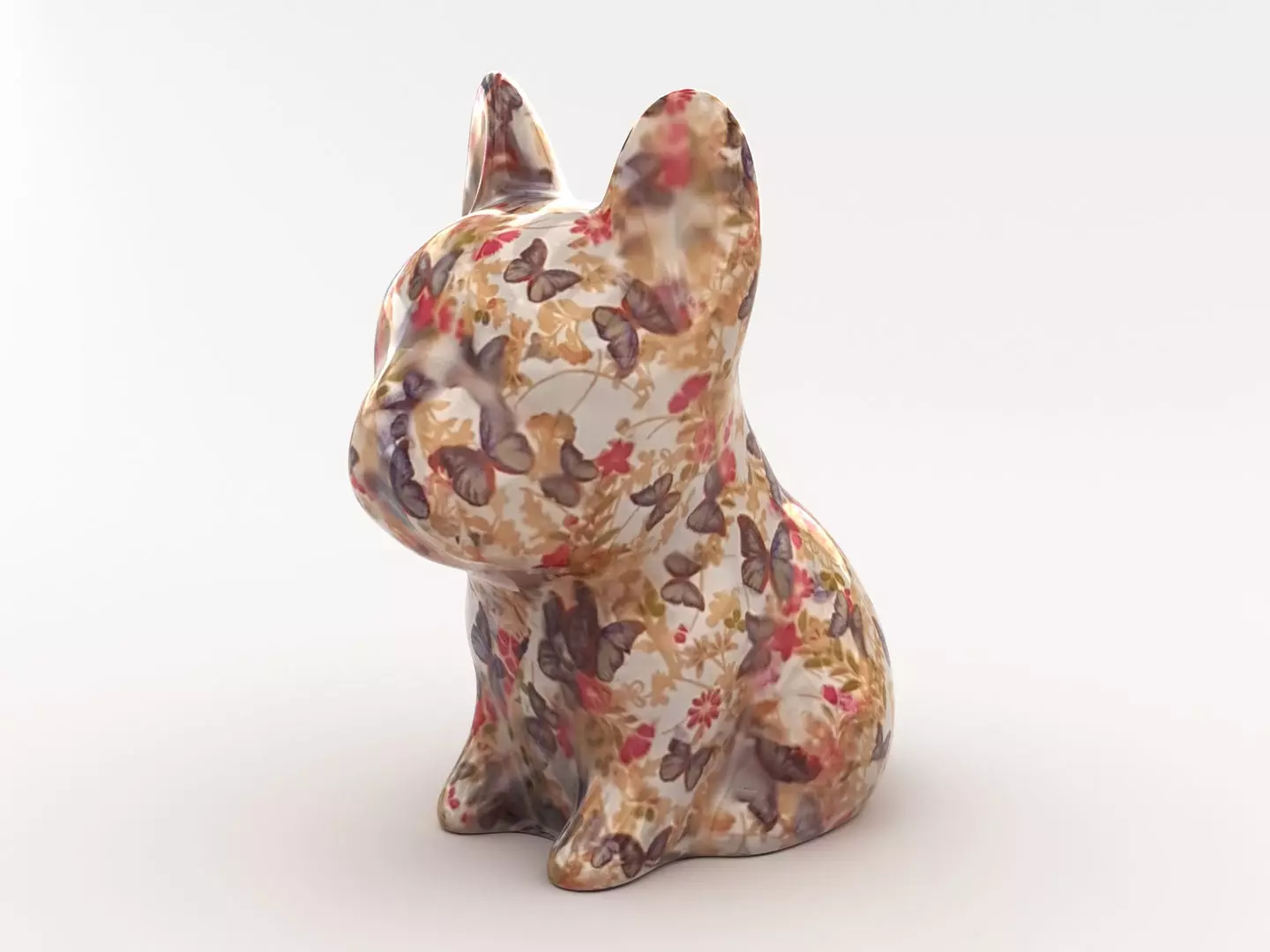 French Bulldog statue 3D model_0