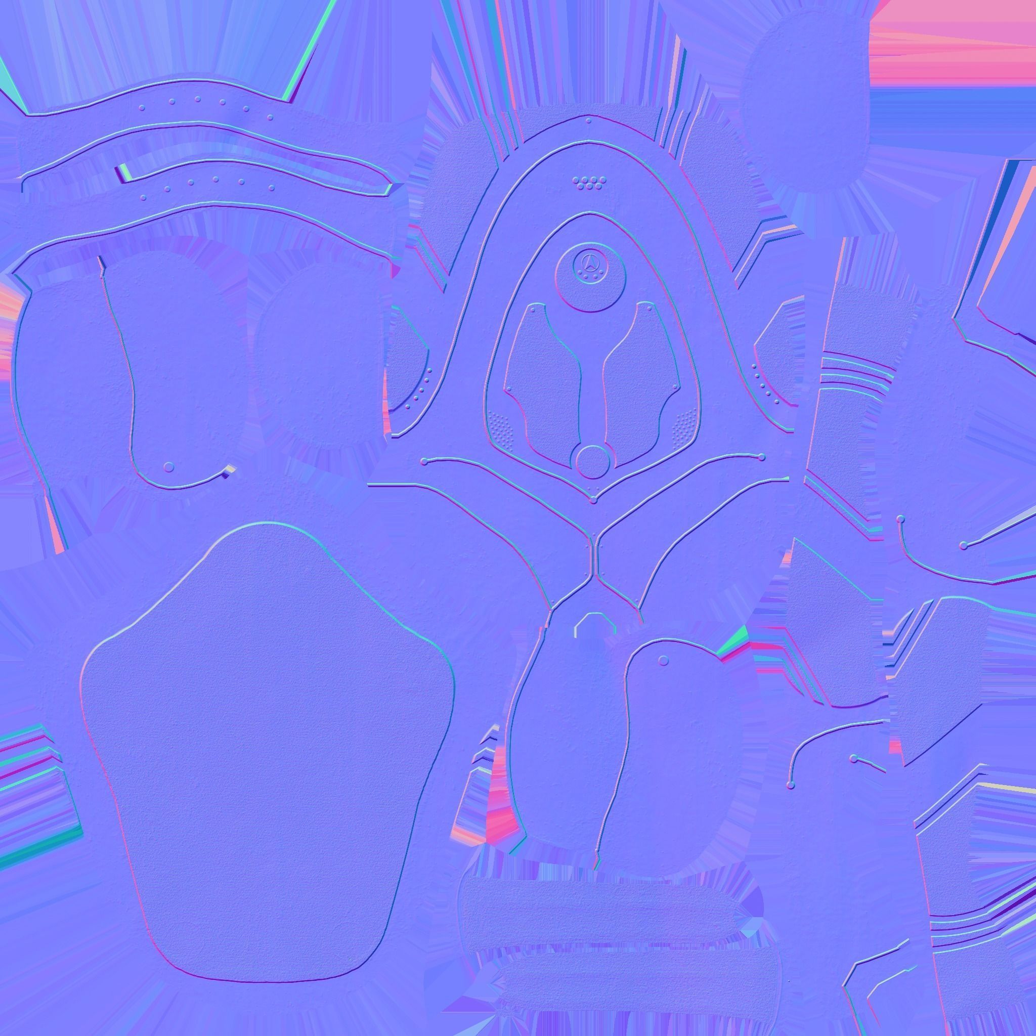 SciFi Backpack H06 Blue Metal - Fashion Character Design Low-poly 3D model_23