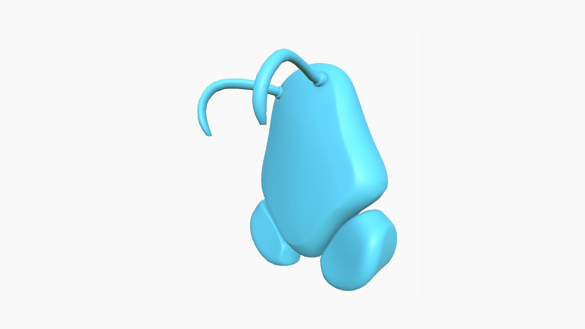 SciFi Backpack H06 Blue Metal - Fashion Character Design Low-poly 3D model_9