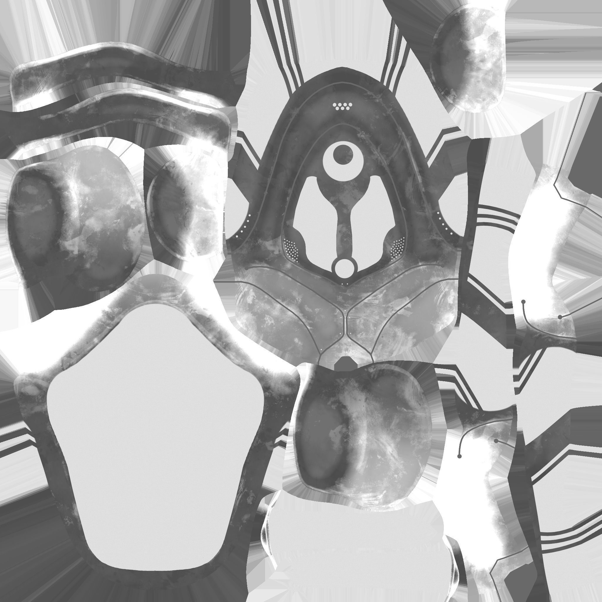 SciFi Backpack H07 White Dirt - Fashion Character Design Low-poly 3D model_24