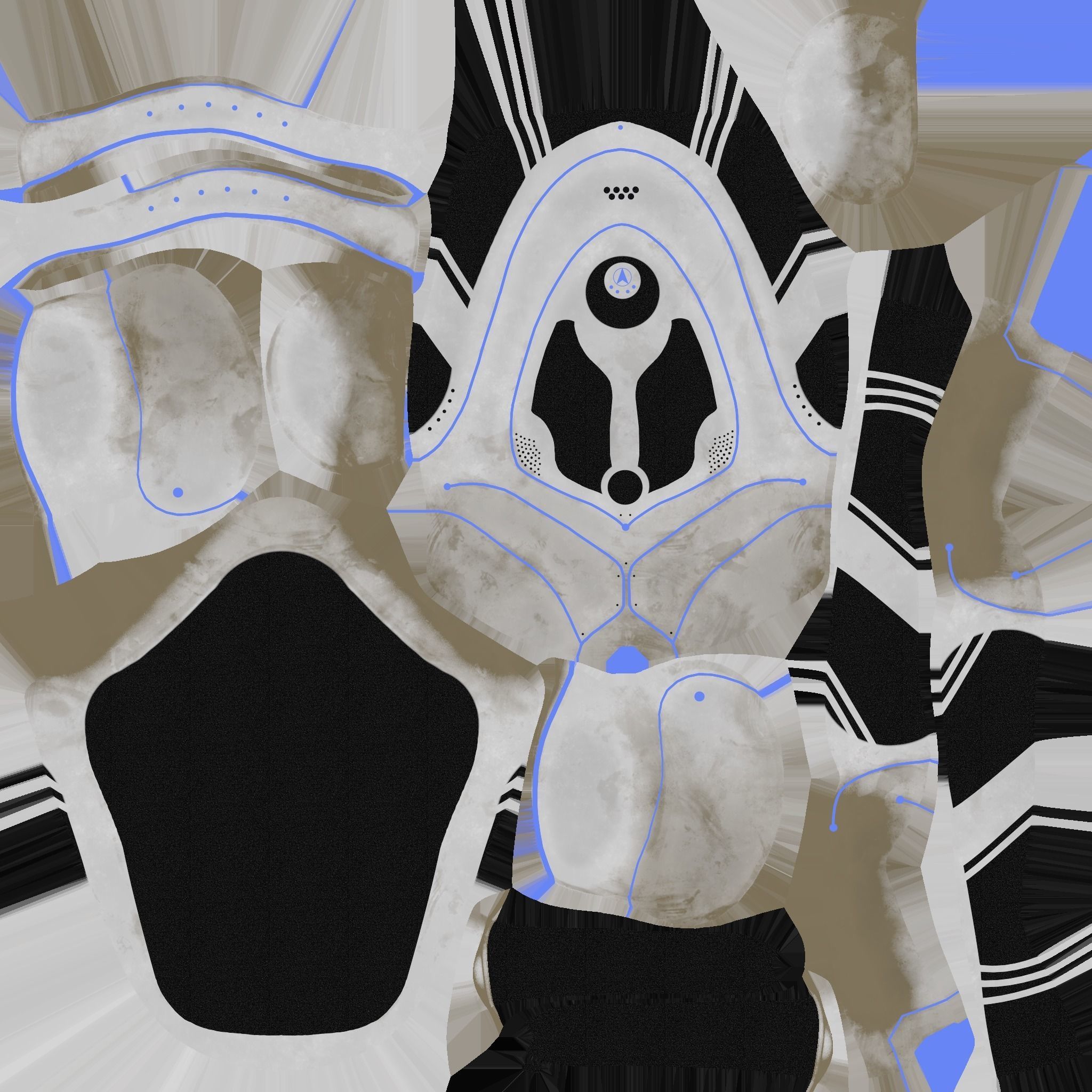 SciFi Backpack H07 White Dirt - Fashion Character Design Low-poly 3D model_19