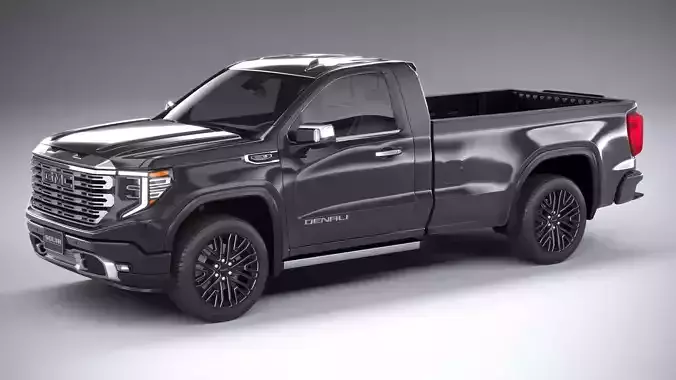 GMC Sierra Denali regular cab 2022 3D model