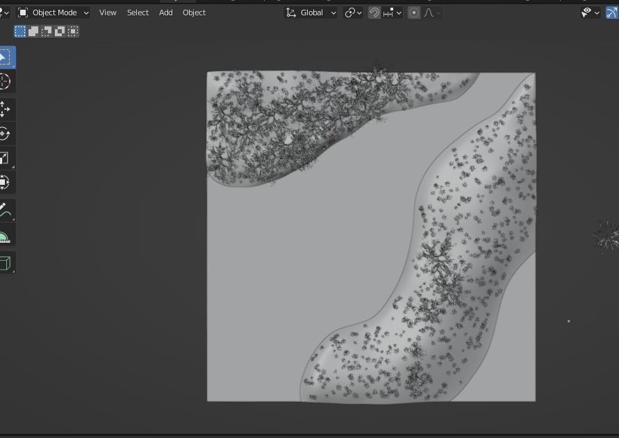 Winter forest  3D model_1