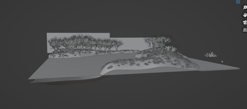 Winter forest  3D model_2