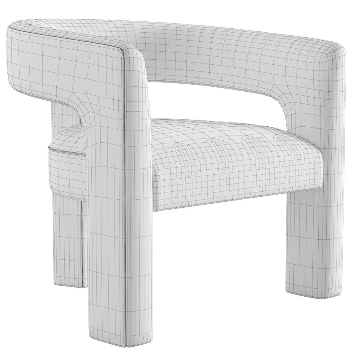 INES Chair Restoration Hardware RH 3D model_7