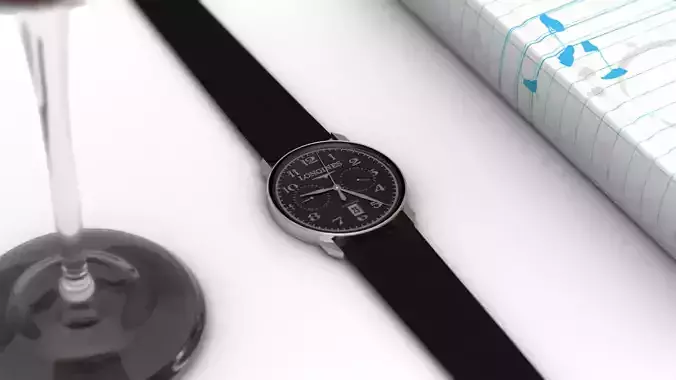 Watch Leather Black 3D model