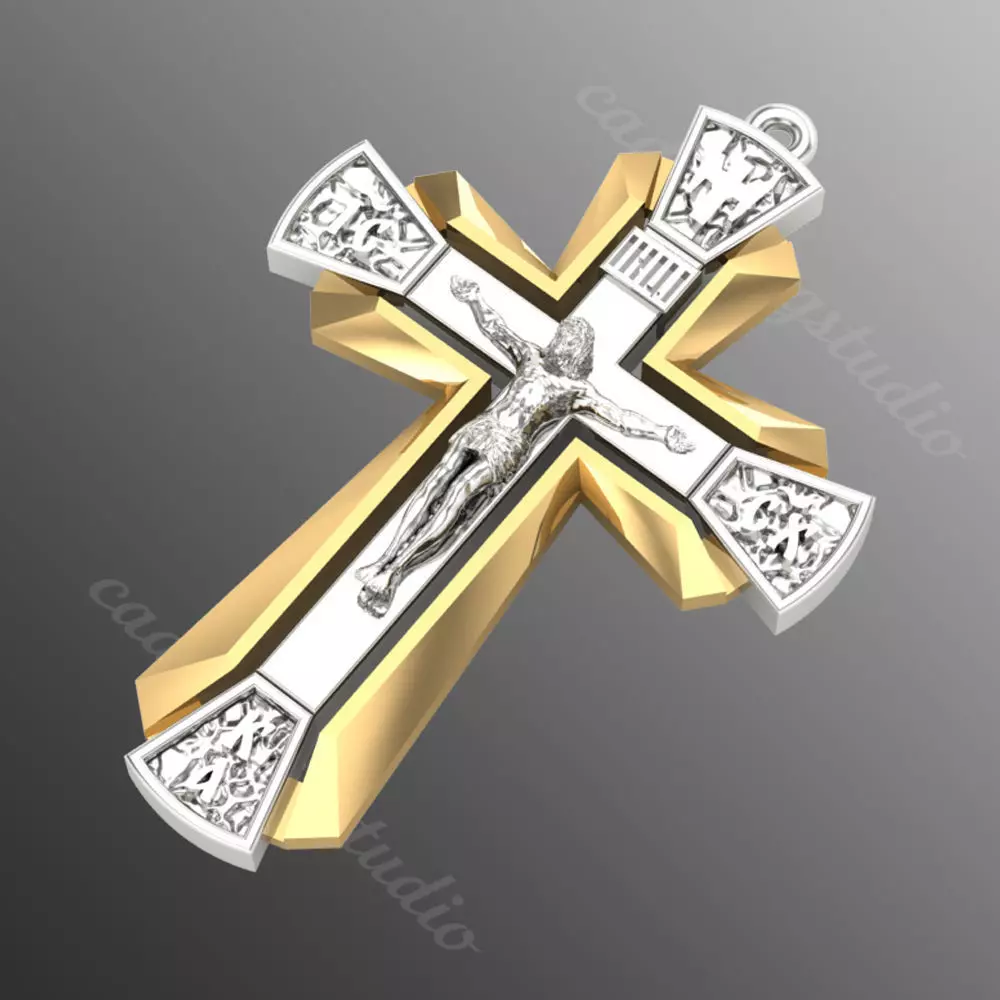 Pendant cross od72 3D print model_0