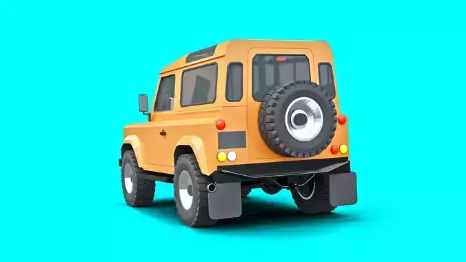 Land Rover Defender 90 Low Poly Low-poly 3D model