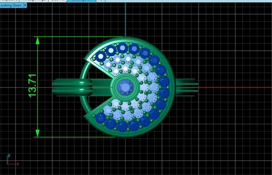 stylish  wedding set pendant and ring  3D Model Collection_44