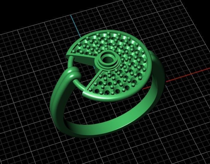 stylish  wedding set pendant and ring  3D Model Collection_47