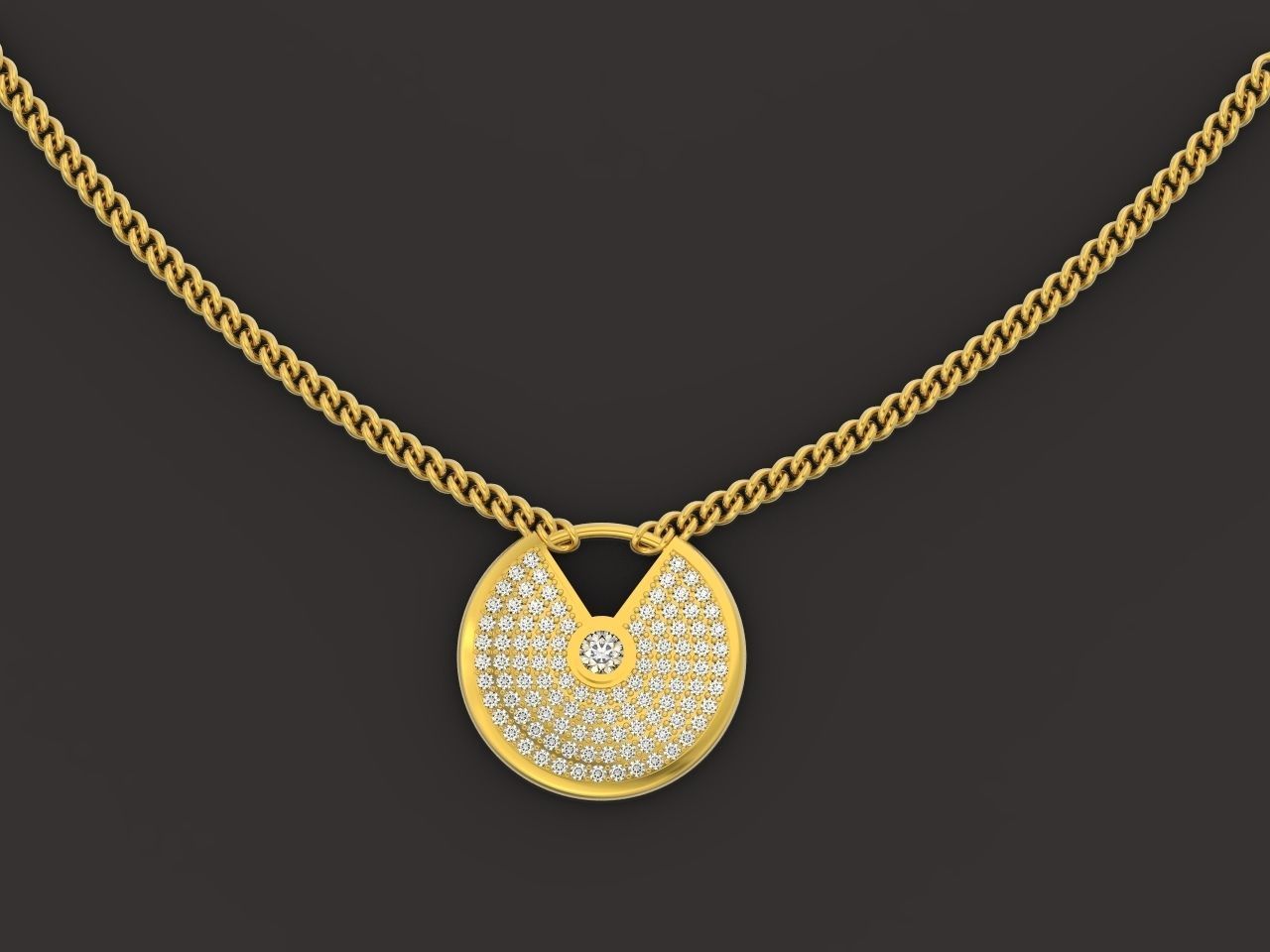 stylish  wedding set pendant and ring  3D Model Collection_25