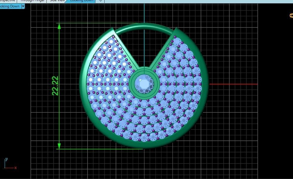 stylish  wedding set pendant and ring  3D Model Collection_12