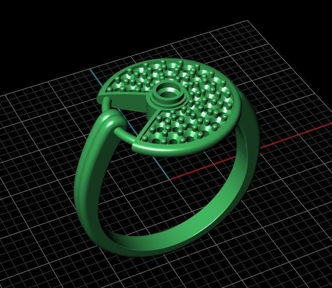 stylish  wedding set pendant and ring  3D Model Collection_36