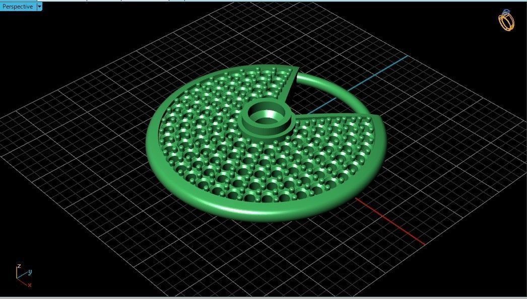 stylish  wedding set pendant and ring  3D Model Collection_15