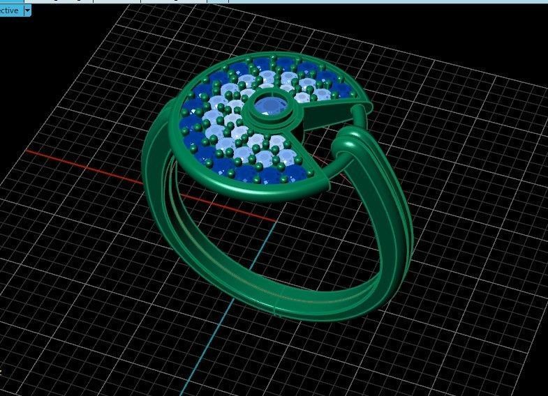 stylish  wedding set pendant and ring  3D Model Collection_46