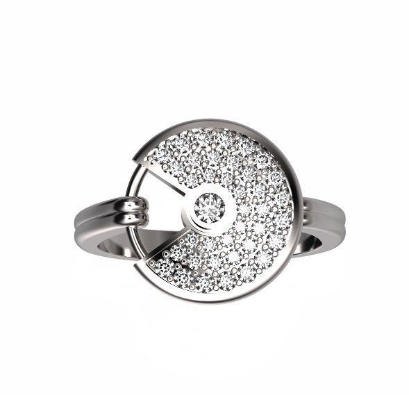 stylish  wedding set pendant and ring  3D Model Collection_30