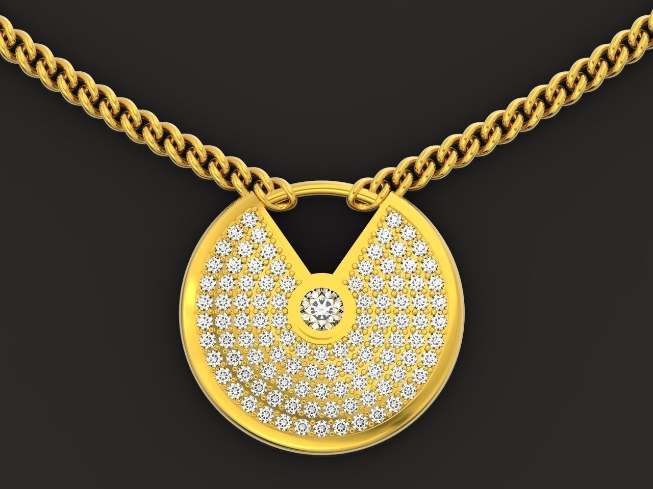 stylish  wedding set pendant and ring  3D Model Collection_21