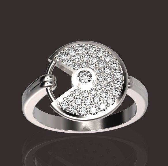 stylish  wedding set pendant and ring  3D Model Collection_31