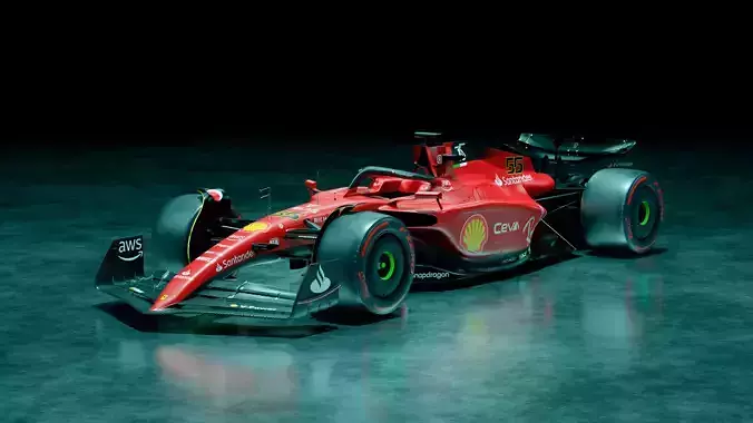f1 2022 Ferrari F1-75 Low-poly 3D model