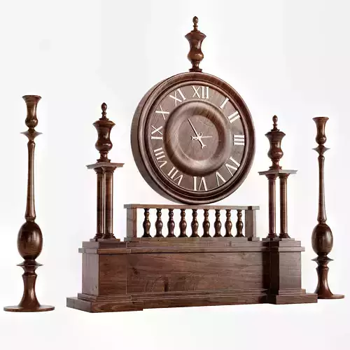wood clock
