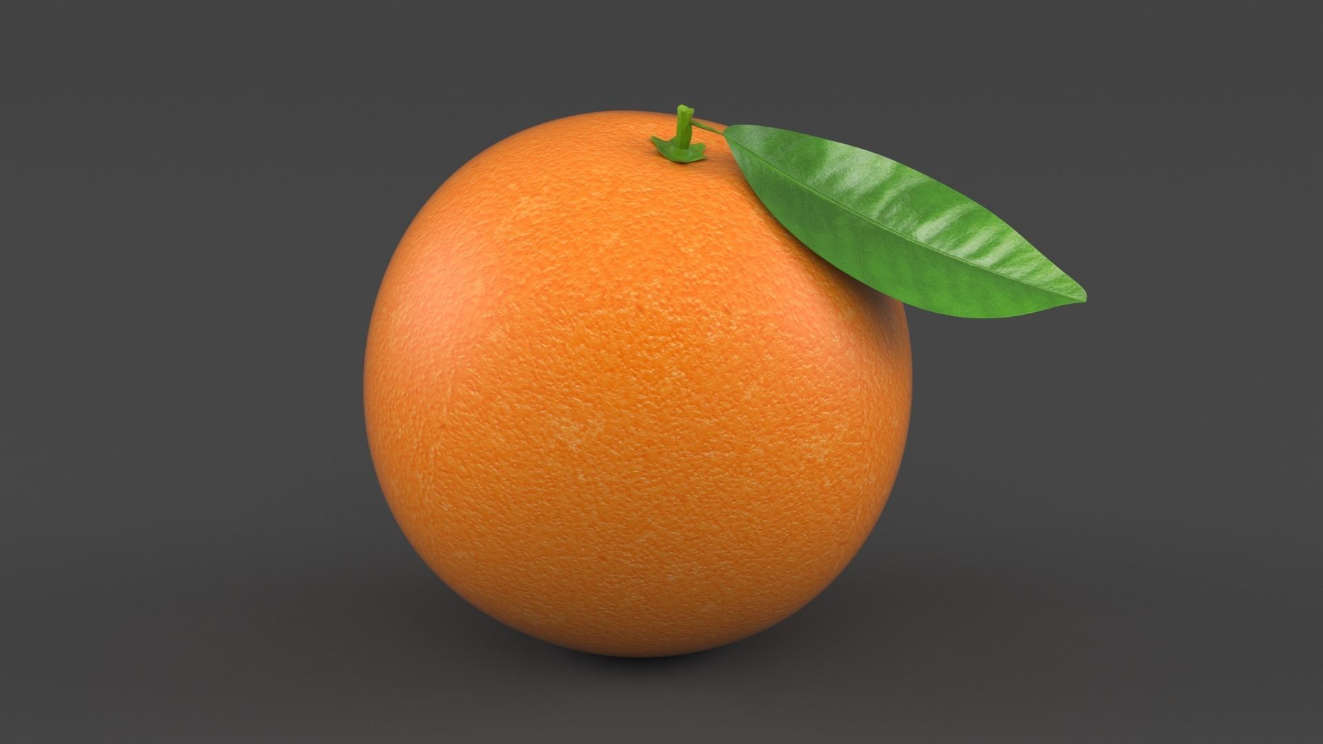 Orange Fruit 3D model_2
