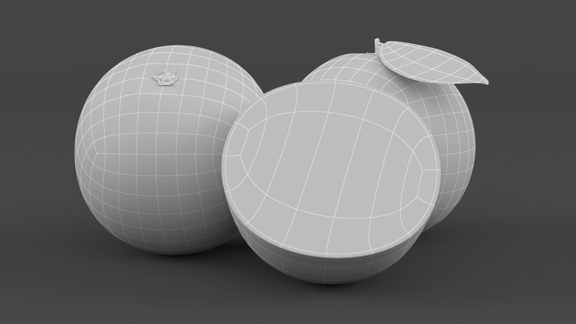 Orange Fruit 3D model_5