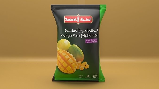 Nylon frozen food bag Low-poly 3D model