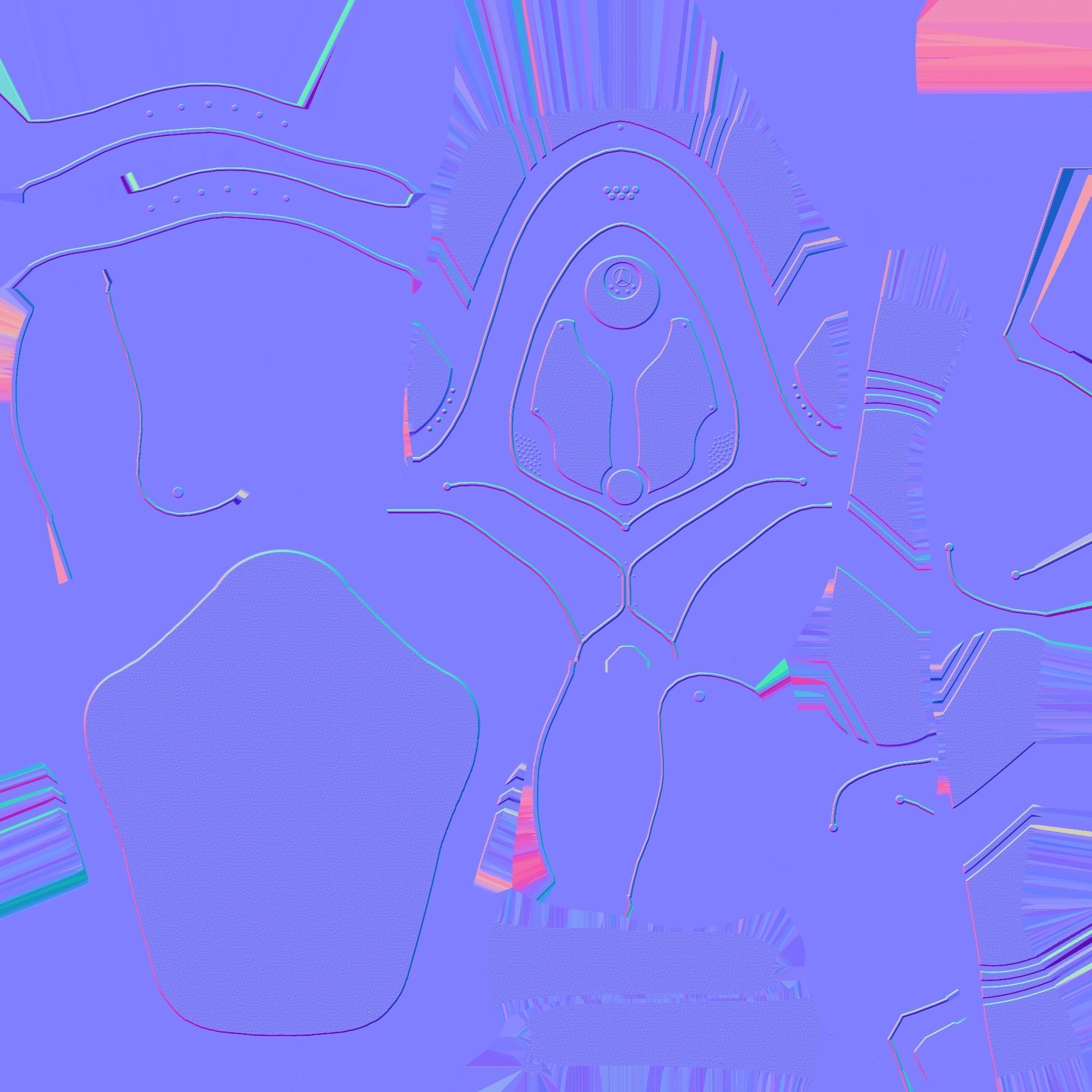 SciFi Backpack H08 Black Red - Fashion Character Design Low-poly 3D model_23