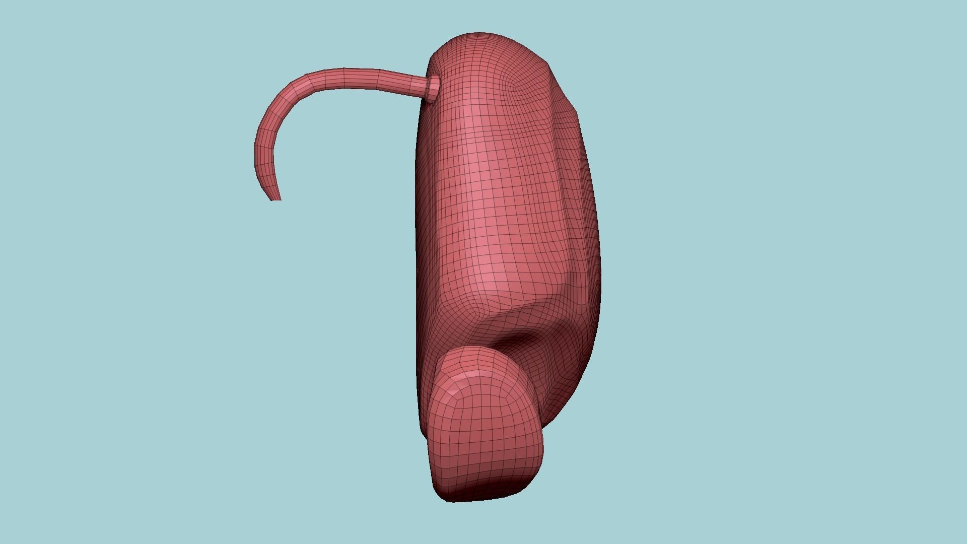 SciFi Backpack H08 Black Red - Fashion Character Design Low-poly 3D model_15