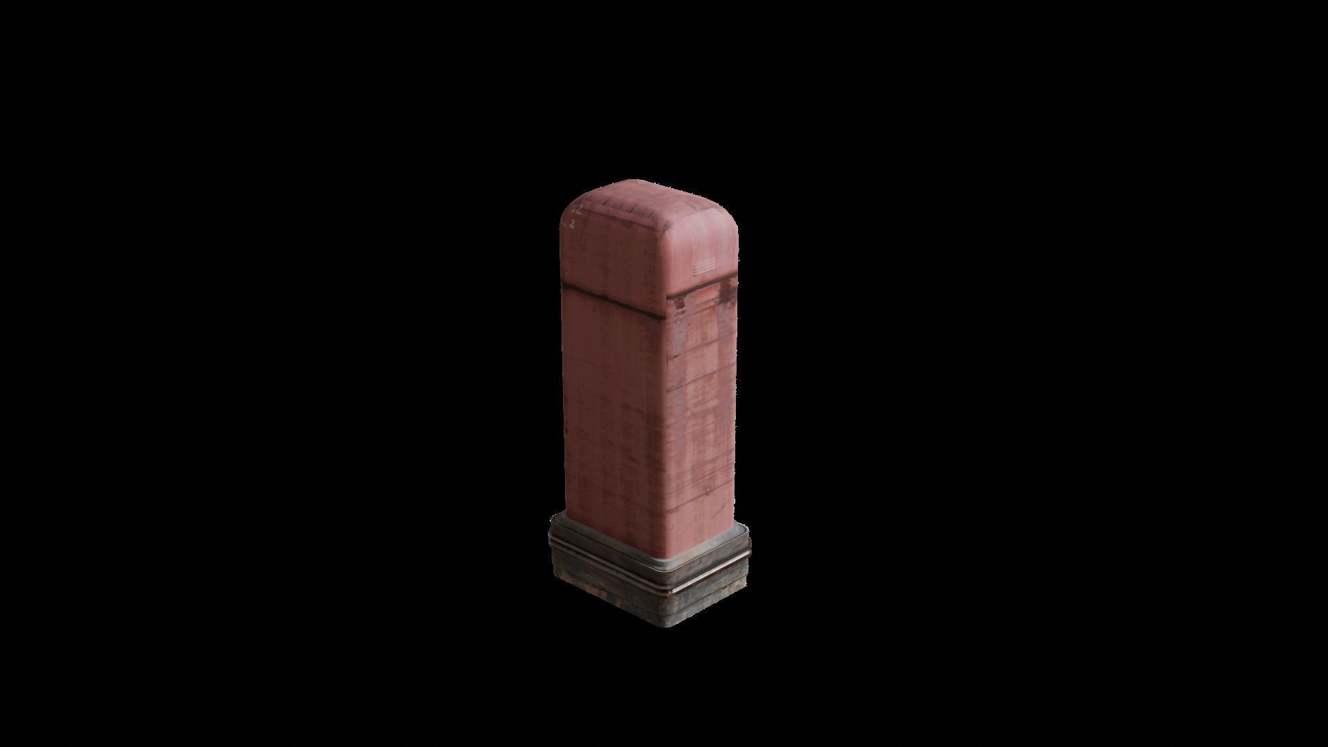 Old Timey Gas Pump Low-poly 3D model_2