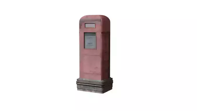 Old Timey Gas Pump Low-poly 3D model