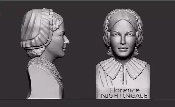 Florence Nightingale Bust 3D print model