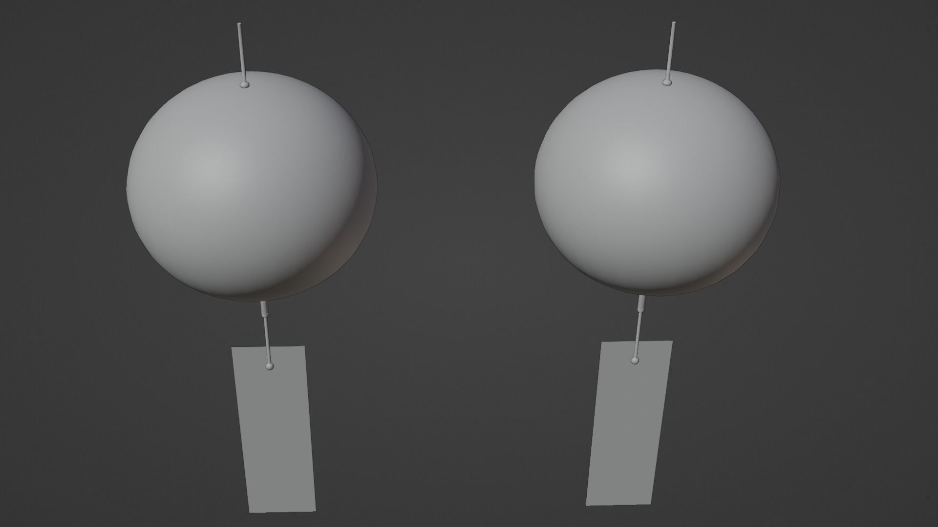 Furin - Wind Chimes Low-poly 3D model_23