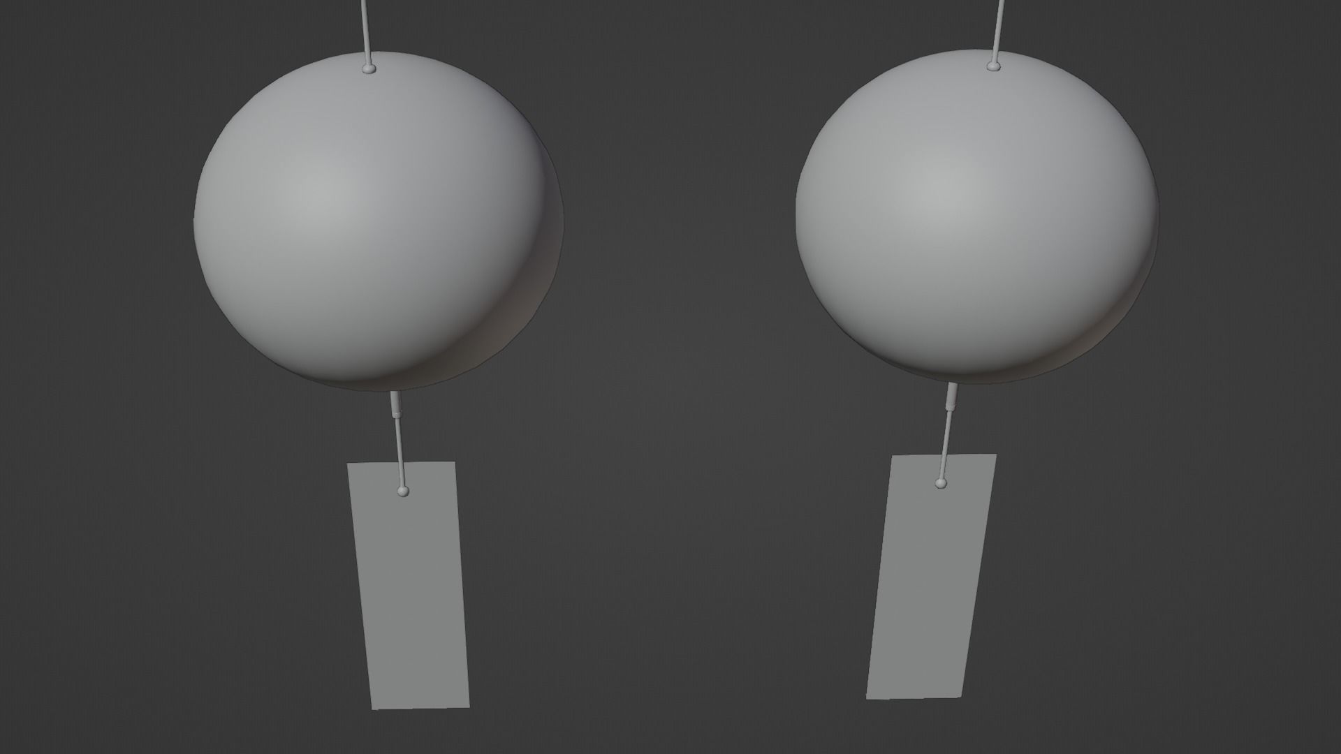 Furin - Wind Chimes Low-poly 3D model_20