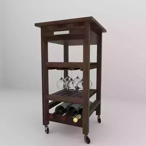 Wine bar cart 