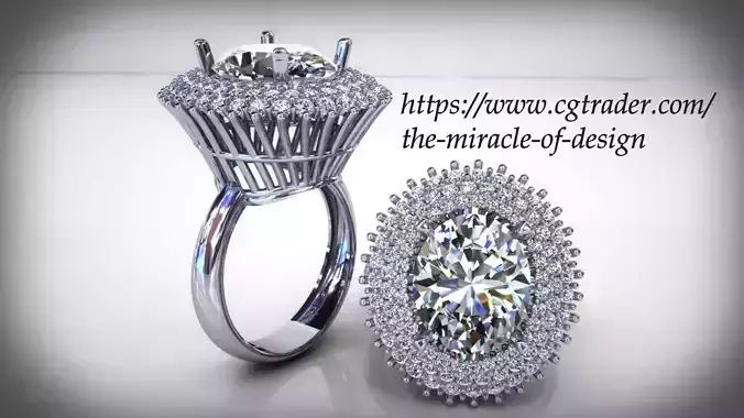 diamond  Ring Free 3D print model