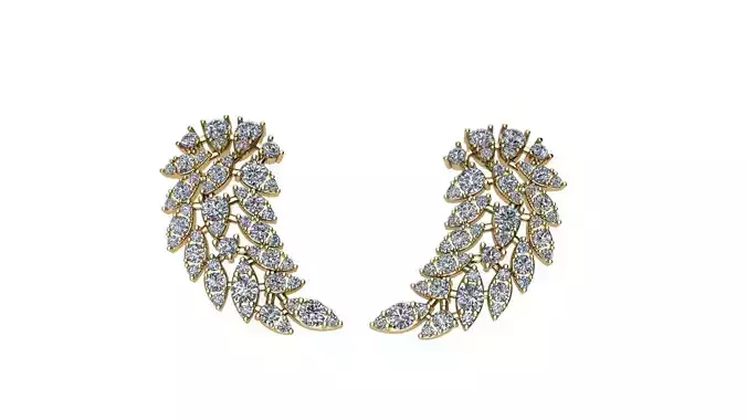 earrings wing 3D print model