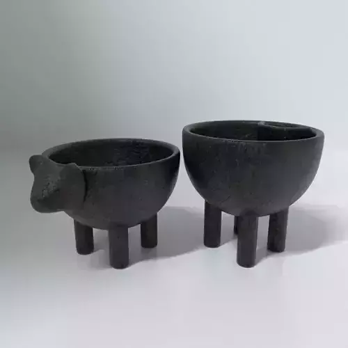 Pig Bowls Set 3D model