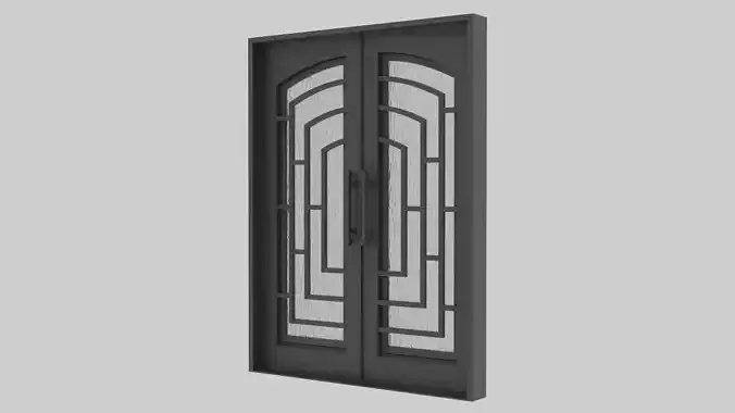 Modern Front Door with Glass Panels