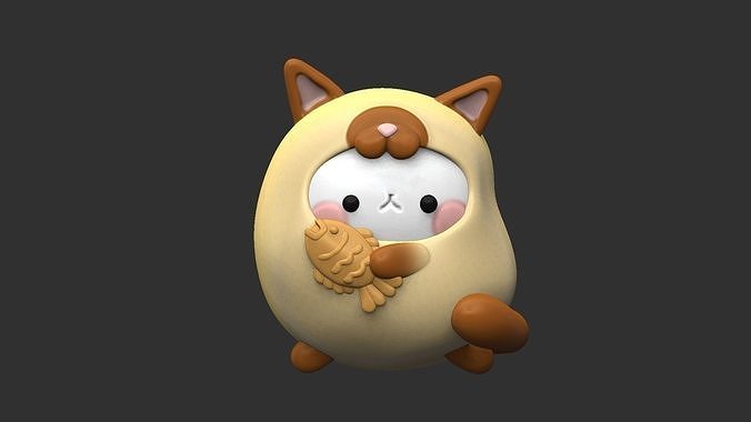MOLANG RABBIT WHIT MAR 3D print model