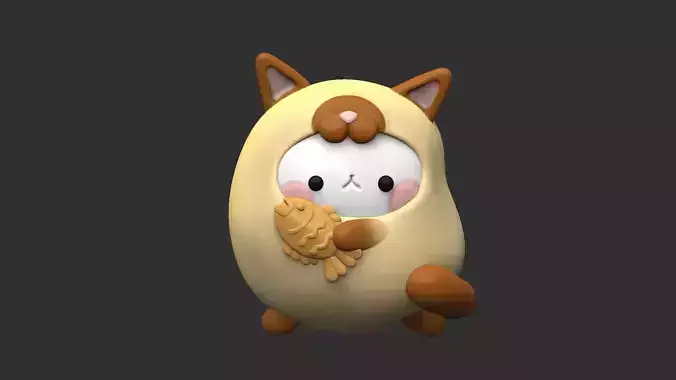 MOLANG RABBIT WHIT MAR 3D print model