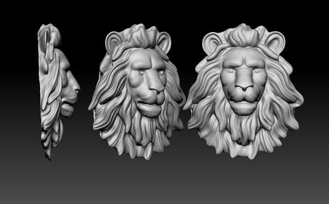 lion base mesh Free low-poly 3D model