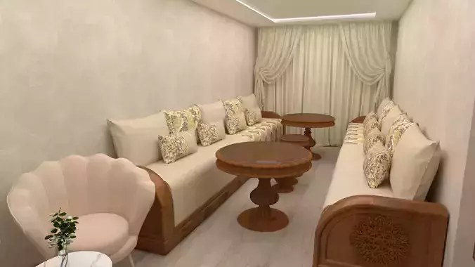 living room morocco sofa anad table  3D print model
